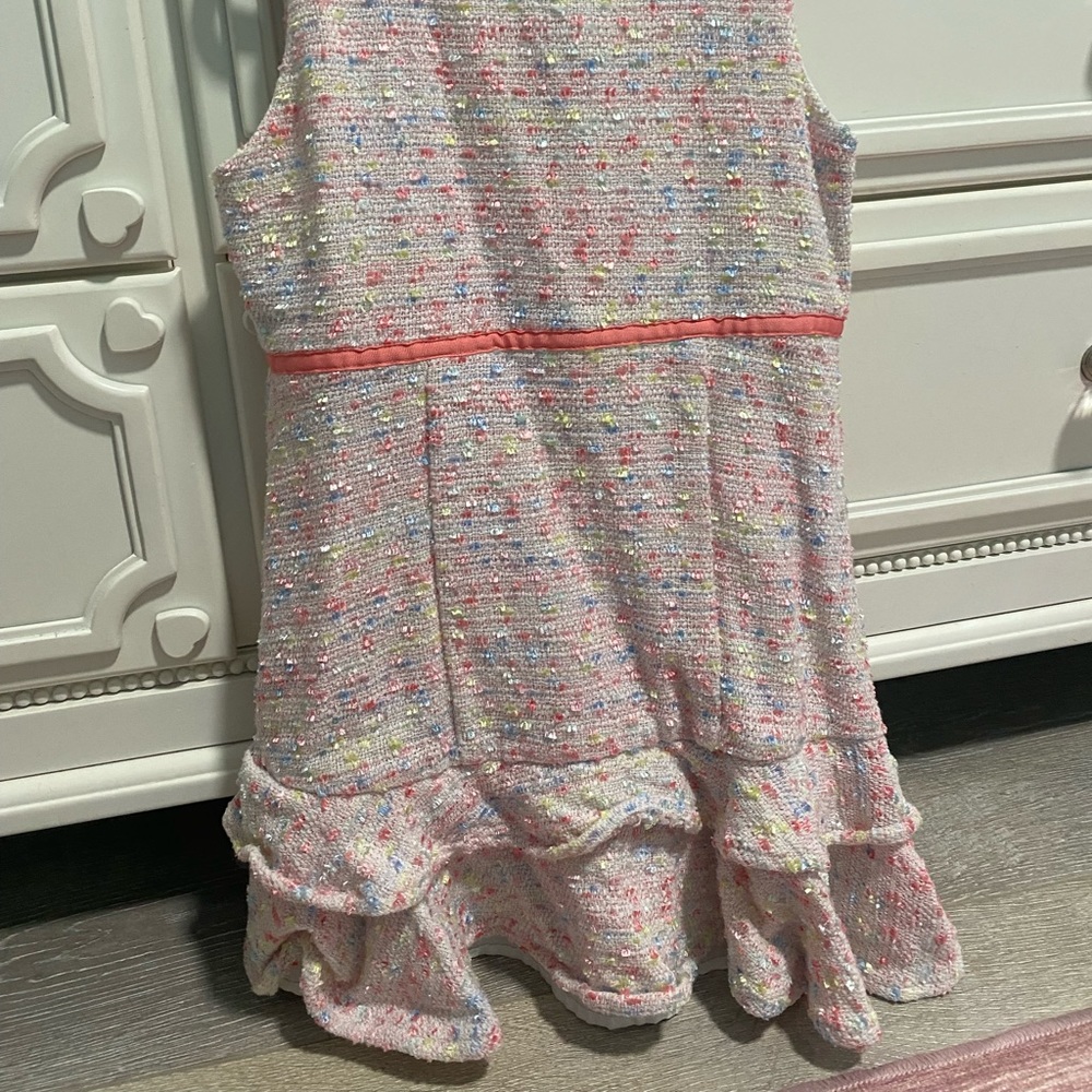Kids pink multi colored dress